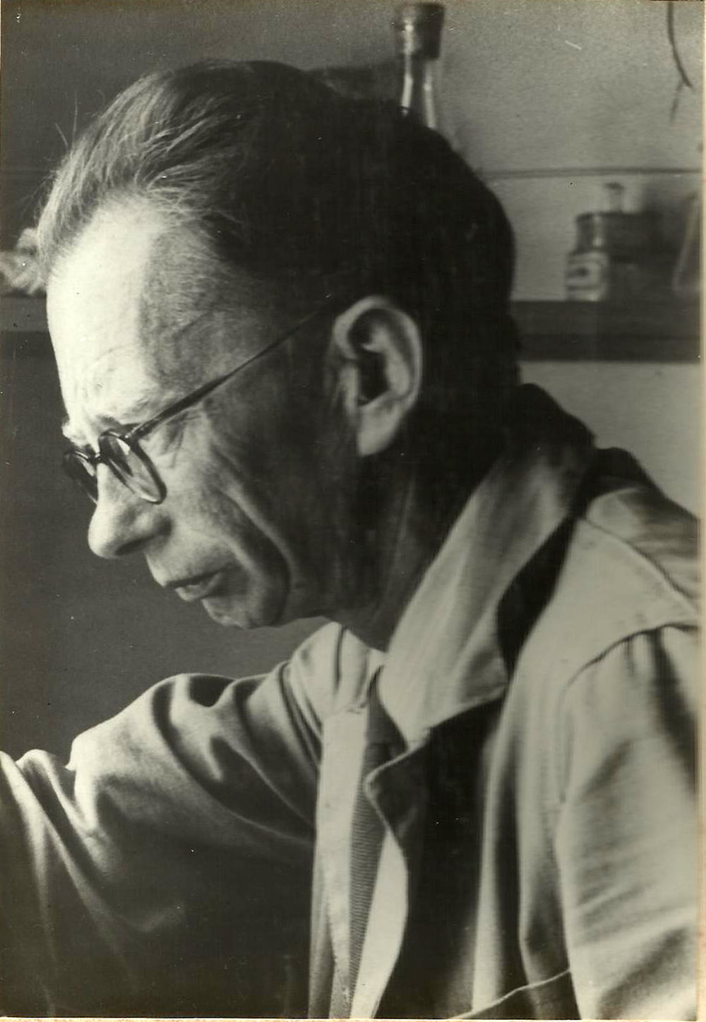 Trav Christie at Cawthron Institute, Nelson, c.1960