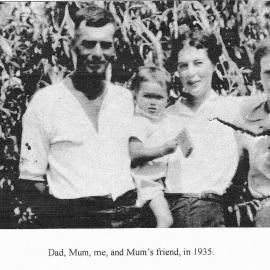Dad, Mum, me and Mum's friend in 1935-copy of paper