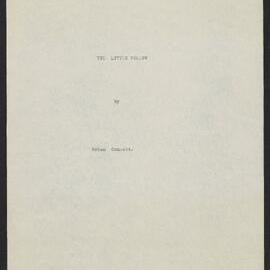 Unpublished biography of Jerry Williams 'The Little Fellow'