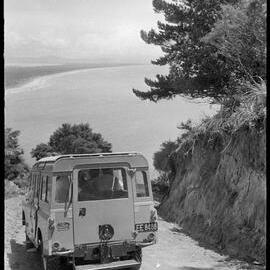 Driving up Mount Maunganui  