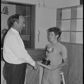 Fairhaven Primary School, Mr P.J. White with dux Tony Brouwers