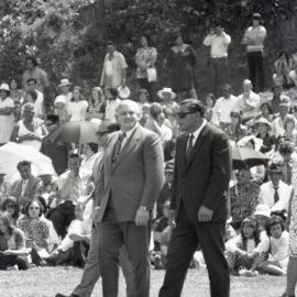Norman Kirk at Maungatapu Pā (1973)