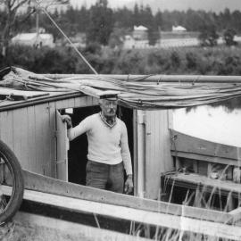 Sam on his houseboat