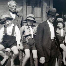 Samuel Middlebrook with daughter Ellen and husband Phillip Goodwin and sons