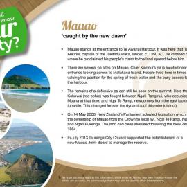 Fact sheet: Mauao