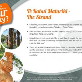 Fact sheet: Te Kahui Matariki - The Strand