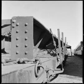 Damaged span from railway bridge over Victoria Street, Waihī, after being replaced.
