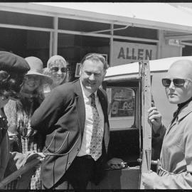 Ōtūmoetai College students 'kidnapping' National Party candidate Keith Allen for a ransom to donate to the Mayor's Fiji relief fund.