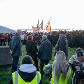 Crowds gather at the 160th Commemoration of the Battle of Te Ranga