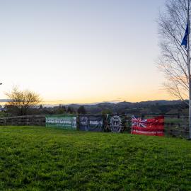 Piper Andrew Graham at the 160th Commemoration of the Battle of Te Ranga