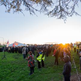 Crowds gather at the 160th Commemoration of the Battle of Te Ranga