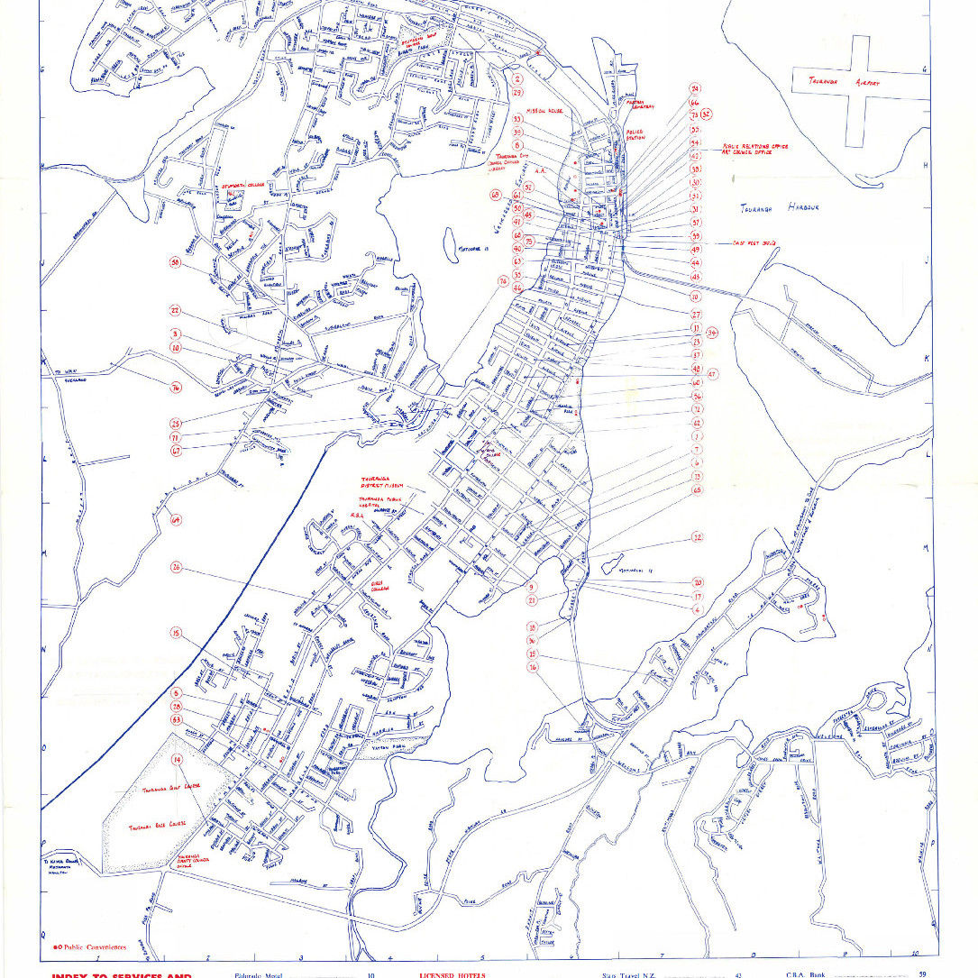 Street Map of Tauranga and Mount Maunganui N.Z.