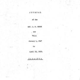 Reverend Brown rough copy journal transcript: 1847 January 1 to 1850 April 10