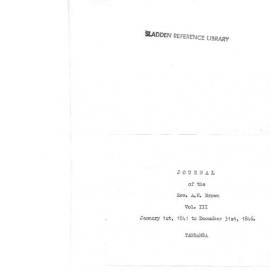 Reverend Brown rough copy journal transcripts: 1841 January 1 to 1846 December 31