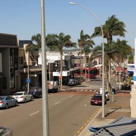 Spring Street aerial view looking East