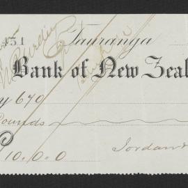 Form of nomination paper for R.C. Jordan, Nov 1883