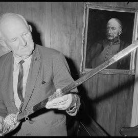 Duff Maxwell with Lieutenant Hill's sword