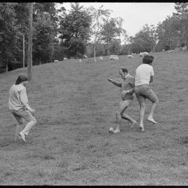 People playing soccer