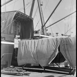 Canvas "tunnel" at Mount Wharf