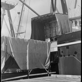 Canvas "tunnel" at Mount Wharf