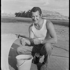 Man with bucket