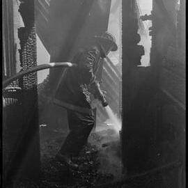 Firefighters at Chevron Guest House fire