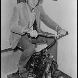 Man on the exercycle onboard Kungsholm