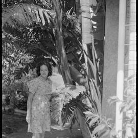 Woman and Palm Trees