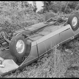 Car flipped over