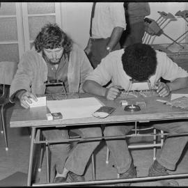 Students on forestry training course