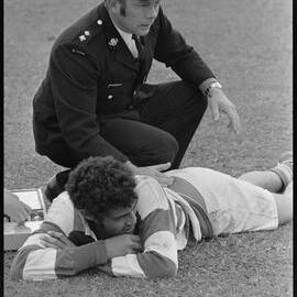 Ambulance officer attends at rugby