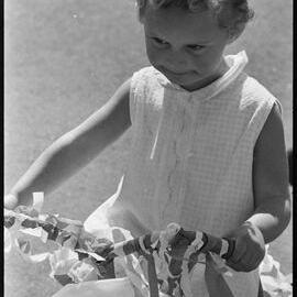 Paula Lewis on her tricycle