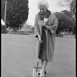 Mrs D. S. Mitchell, former patroness of the Tauranga Croquet Club