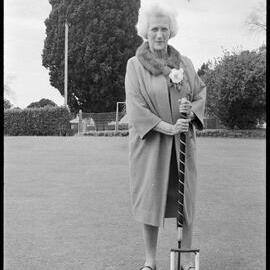 Mrs D. S. Mitchell, former patroness of the Tauranga Croquet Club