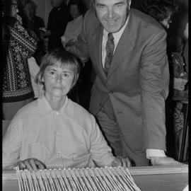 Mrs V. Brown of Tauranga with the Rev. A. J. Wakelin