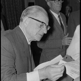 Sir Dove-Myer Robinson and Mr C. E. Moran of Tauranga