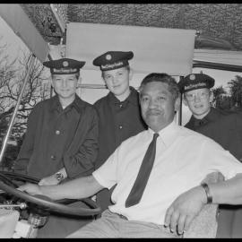 Mr Pat Te Wheoro with visiting Vienna Boys Choir singers