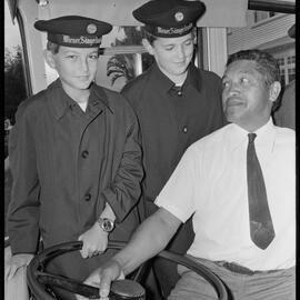 Mr Pat Te Wheoro with visiting Vienna Boys Choir singers