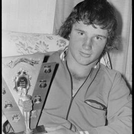 John Parkinson displaying his trophy