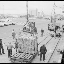 Loading butter onto ship
