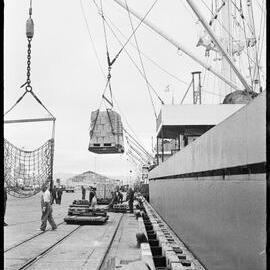 Loading butter onto ship