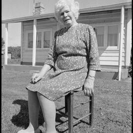 Mrs Silcock with returned chair