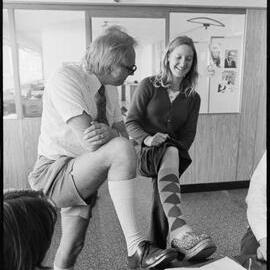 Putting their feet up