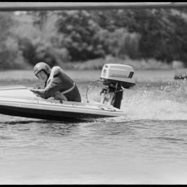 Colin Schischka driving Cobla boat
