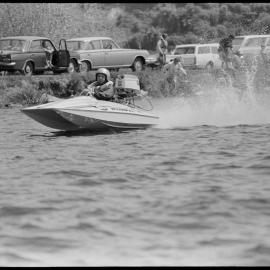 Colin Schischka driving Cobla boat