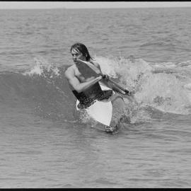 Canoe surfing at Mount Maunganui