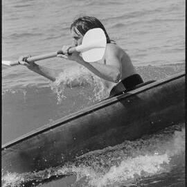 Canoe surfing at Mount Maunganui