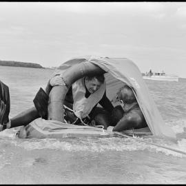 Skindivers retrieve airdrop