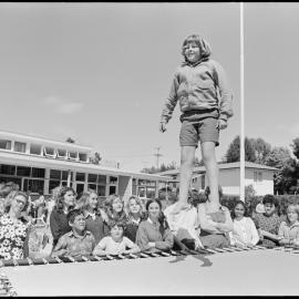 Trampoling at school fair