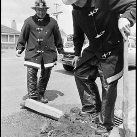 Oil spill diversion work